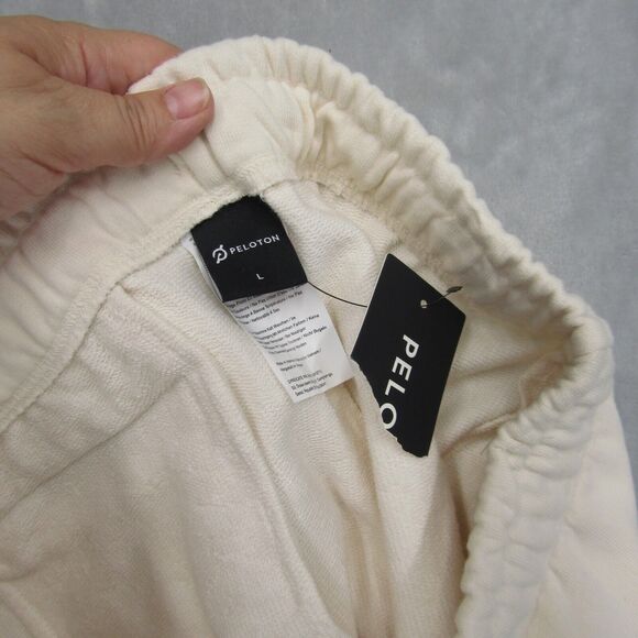 Peloton Women’s Size Large Unwind French Terry Cloth Women's Shorts Cream NWT - Picture 11 of 13